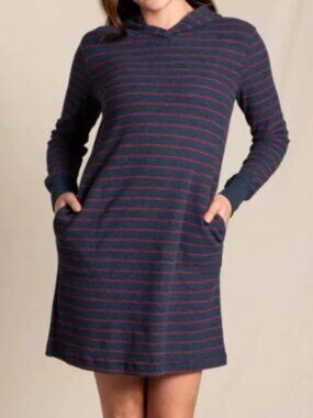 NWT Toad&Co Foothill Hooded Sweatshirt Dress - Womens Large